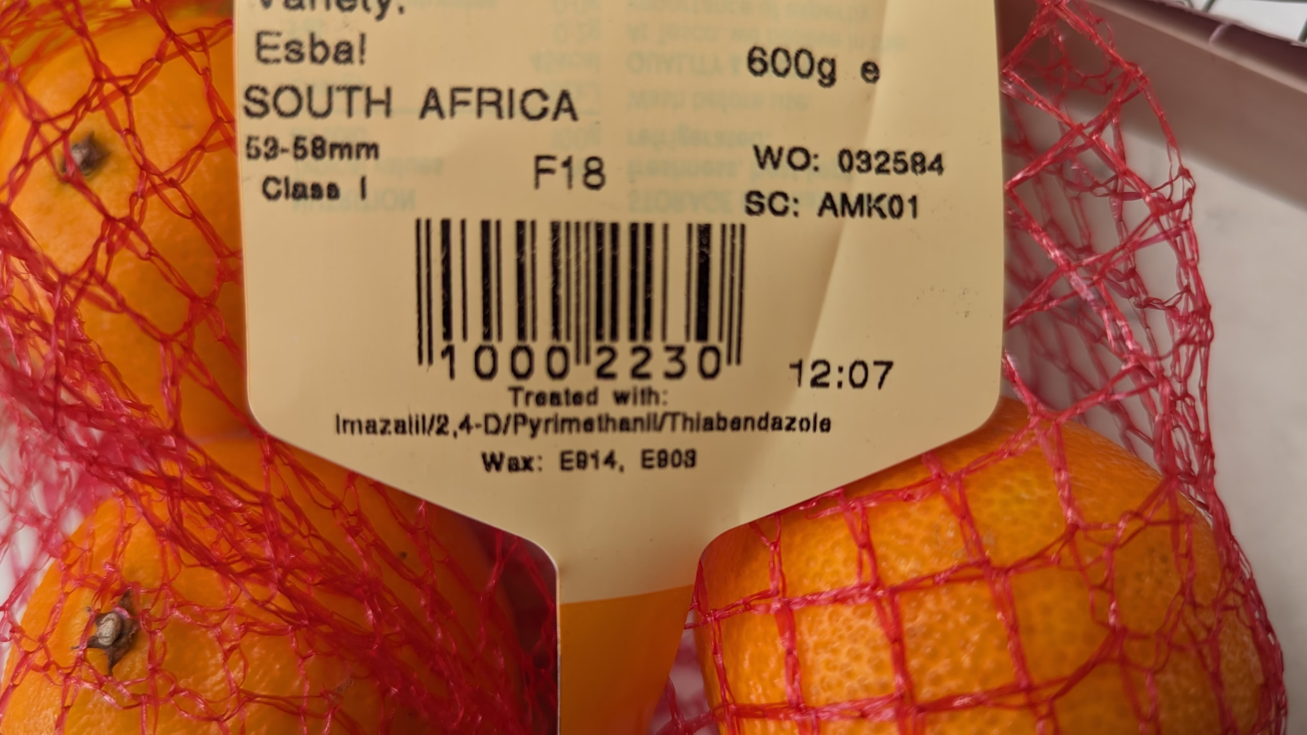 When UK fresh foods are in season along with their corresponding residual pesticide levels