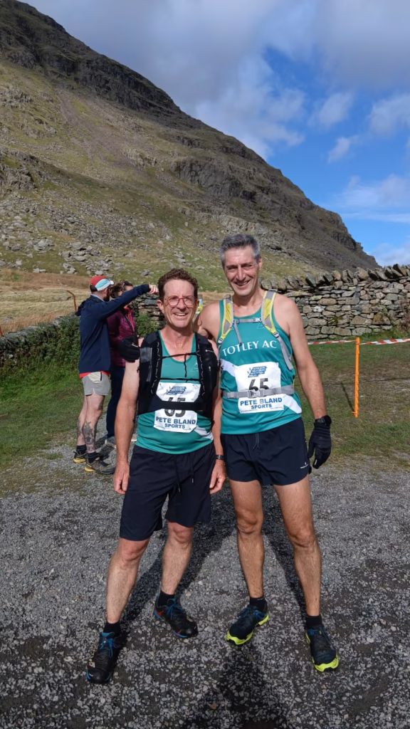 Me and Alex after finishing Leg 2 of the Hodgson Brothers Mountain Relay 2026